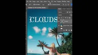cloud text effect in photoshop #shorts #trendingadobe