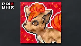 Vulpix Pokémon Pixel Art - Pix Brix Instructions