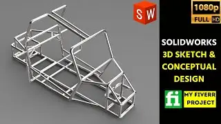 SOLIDWORKS 3D SKETCH TUTORIAL|FIVER PROJECT IN SOLIDWORKS|TAMILCADTUTORIALS