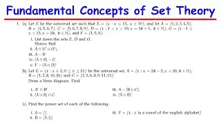 Fundamental Concepts of Set Theory | Set Algebra | Venn Diagrams | Real life Applications