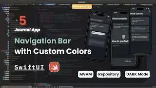 Journal App Part 5 | Create a Navigation Bar with custom background Color & Toolbar Action Button