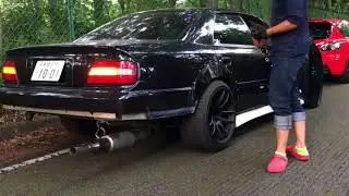 Toyota Chaser приколы с выхлопом!