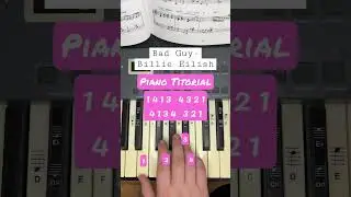 Bad Guy - Billie Eilish Piano Tutorial 🎹 #piano #tiktok