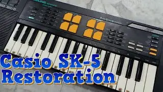 Casio SK-5 Keyboard Restoration, smoke smell removal.