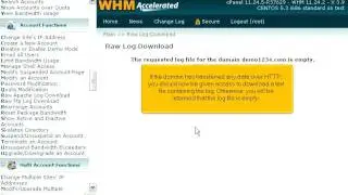 How to view the raw logs for an account in WHM