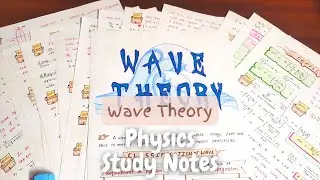Wave Theory Handwritten🖋️ Color Study Notes 📒 | Class 11 Physics | JEE | NEET