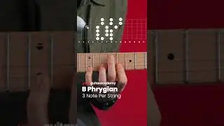 B Phrygian Scale (3 Note Per String) 