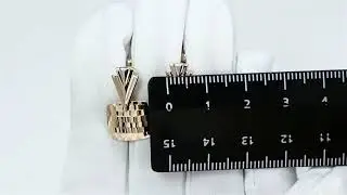Золотые серьги КЮЗ Del'ta D223140