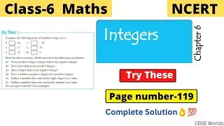 Class 6 Maths Chapter 6 integers | Try these page 119 solution | NCERT Explanation