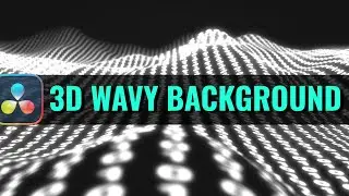 Wavy 3D Abstract Binary Data Texture Background in Fusion - DaVinci Resolve Tutorial