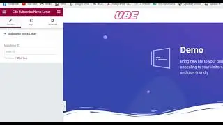UBE - How to use widget Subscribe News Letter