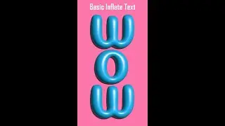 Creating Basic Inflate Text In Illustrator | Typography Design | Glossy Plastic Font