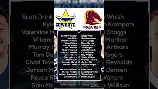 NRL 2024 Round 23 Team List | North Queensland COWBOYS 🆚 Brisbane BRONCOS