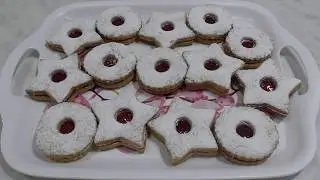 РОЖДЕСТВЕНСКОЕ ПЕЧЕНЬЕ с джемом!Linzer Cookies ! Кулинария. Рецепты. Новый год 2020!