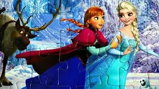 Anna Elsa Frozen - play jigsaw puzzle for kids from cartoon frozen