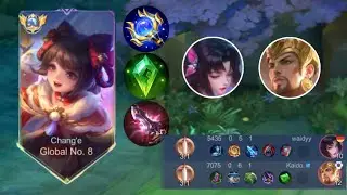 BEGINI CARA GLOBAL CHANG’E MELAWAN HERO META ZHUXIN DI MID LANE!! BEST BUILD & EMBLEM CHANG’E 2024
