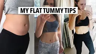 HOW TO GET A FLAT STOMACH FAST & REDUCE BLOATING TIPS | Easy hacks!