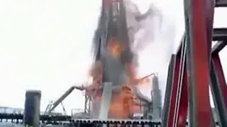 Oil Rig Caught Fire During Blowout
