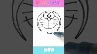 Very Easy Cartoon Character Doraemon Drawing 