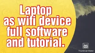 Make your laptop as wifi device.