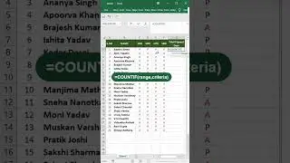 Attendance Calculator ||  #exceltech #youtubeshorts #exceltips #exceleducation #exceltricks #excel