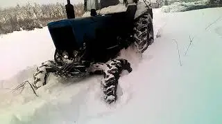 Мтз 82 и очень много снега