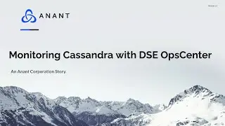 Monitoring Cassandra with DSE OpsCenter