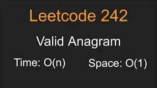 Valid Anagram - Leetcode 242 - Python