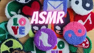 ASMR PUNCH NEEDLE set HANDMADE EMBROIDERY squeezing scratching tapping tracing