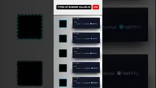 Types of border values in CSS