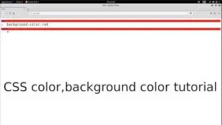CSS color, background color tutorial