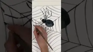 How to draw a spider in a web. Simple ideas for drawing.