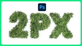How to Create Realistic Grass Text Effect in Photoshop CC - Urdu / Hindi Tutorial