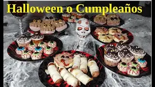 🎃Mesa de Halloween👻 o para Cumpleaños 🎊muy divertidos, muy fácil, Fun Halloween or Birthday Table