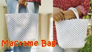 Macrame Purse 👜 / Basket Bag Tutorial | Market Bag DIY Using Square Knot