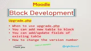 Adding Fields to Existing Block in Moodle