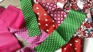 A tricky way to sew from scraps without finishing the edges with bias tape