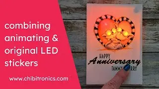 Interactive Anniversary Lemur Card - Combining Animating & Original LED Light Stickers