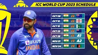 ICC world cup 2023 Schedule | Team India Complete Schedule for CWC 2023
