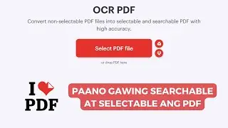PAANO GAWING SEARCHABLE AT SELECTABLE ANG ISANG PDF FILE