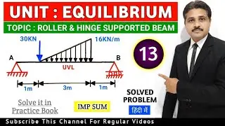 EQUILIBRIUM IN ENGINEERING MECHANICS IN HINDI LECTURE 13 @TIKLESACADEMYOFMATHS
