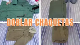 Cómo DOBLAR CHAQUETAS Gruesas para Ahorrar Espacio. Método Bolsillito