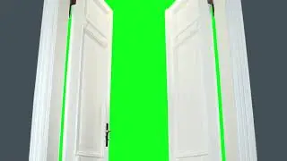 door opening in slow motion green screen video footage