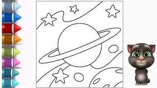 How To Color Planet My Talking Tom 2 🎨 easy to color, step by step 