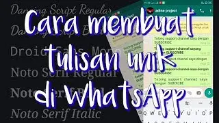 CARA MEMBUAT TULISAN UNIK DI WHATSAPP