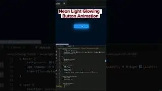 Neon Light Glowing Button Animation HTML CSS 