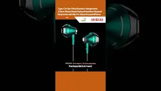 Type-C In-Ear Wired Karaoke Headphones 3.5mm Stereo Music Earbud Handfree Headset
