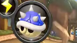 Using a blueshell in first place [mk8dx]