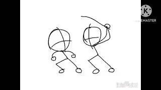 Stick figure fight practice