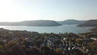 Aerial footage on a fall day above Peekskill  10-15-22